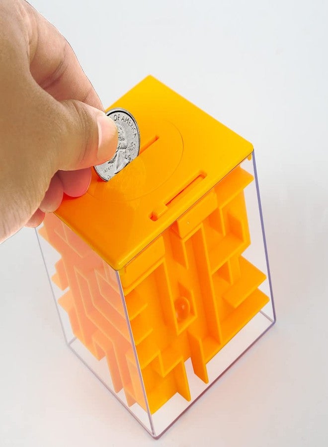 ThinkMax Money Maze Puzzle Box for Kids and Adults, Perfect Money Holder Maze Puzzle Gift Box (Orange) - Image 4
